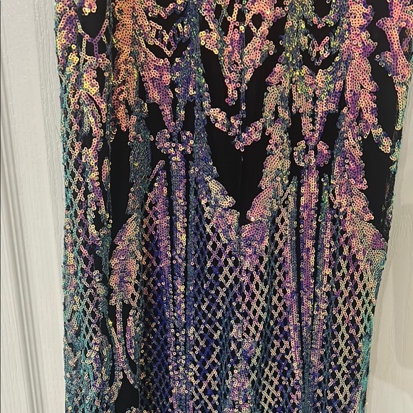 Multicolor Sequin Maxi Dress - Picture 6 of 7